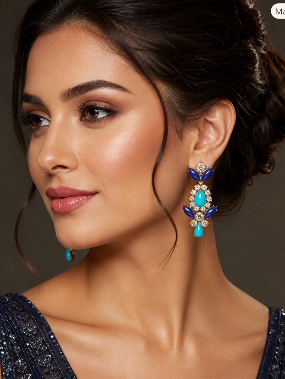 Elegant Blue and Turquoise Earrings